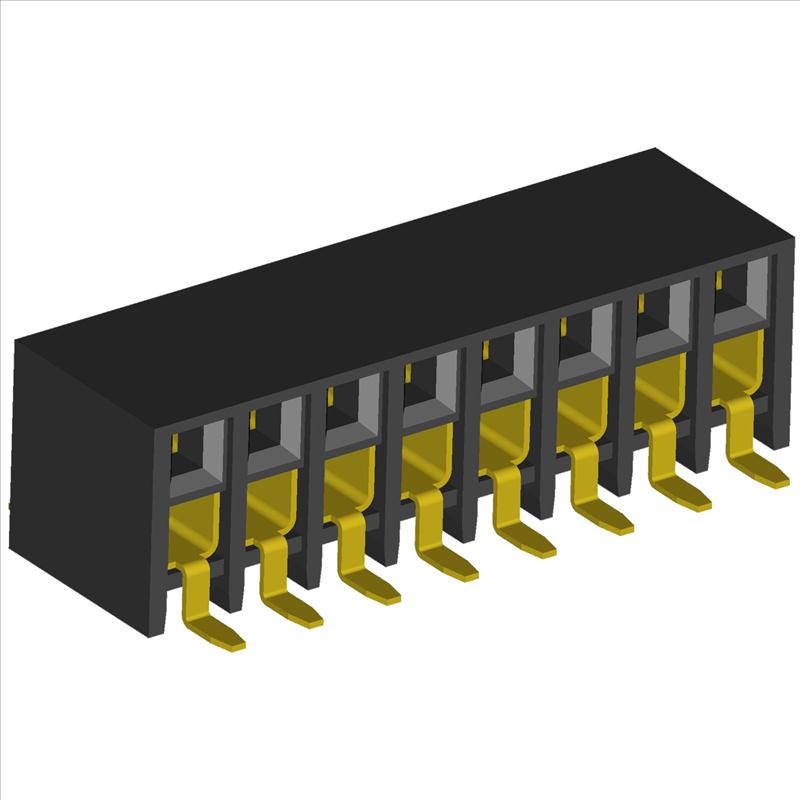 2.00mm PCB Socket Double Rows Horizontal Entry SMD Type.